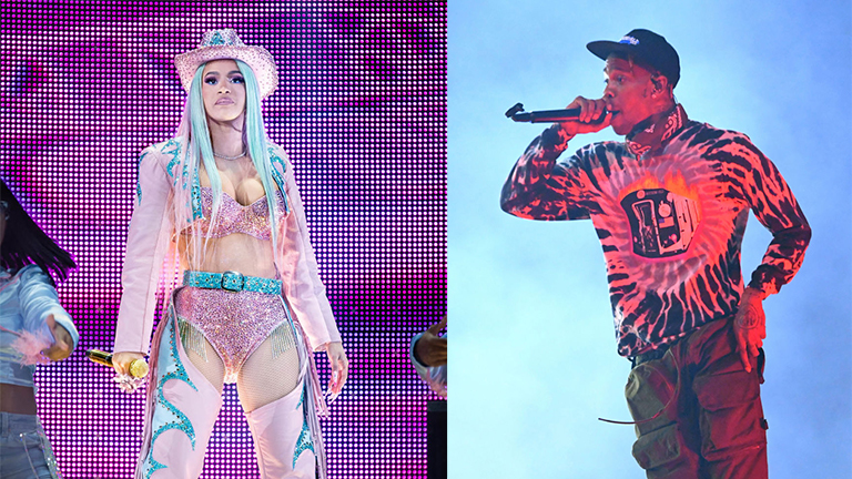Cardi B and Travis Scott