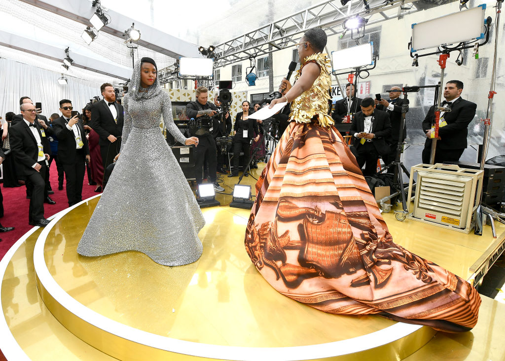 Janelle Monáe and Billy Porter, 2020 Oscars Red Carpet