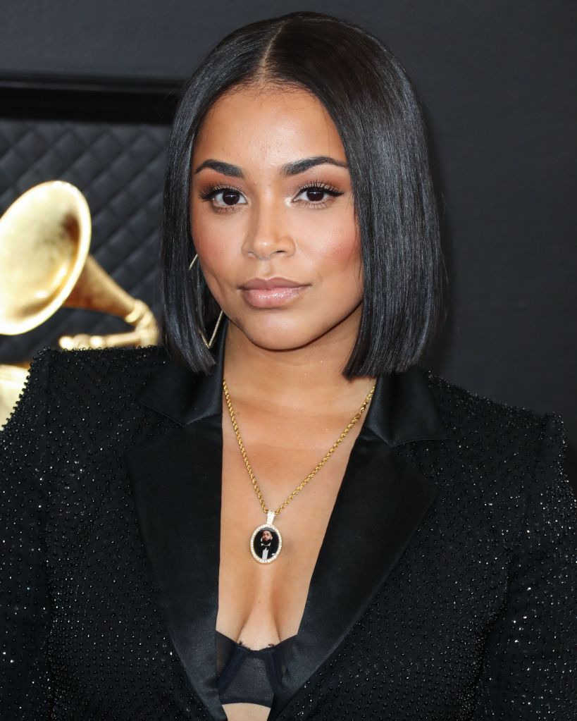 Lauren London arrives at the 62nd Annual GRAMMY Awards held at Staples Center on January 26, 2020 in Los Angeles, California, United States.