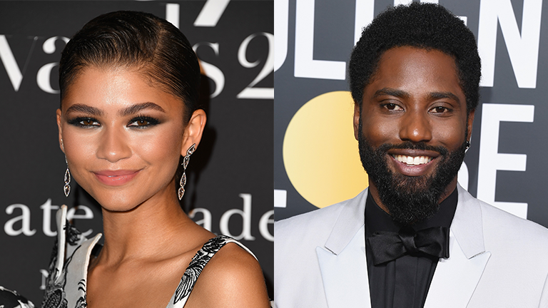 Split Photo of Zendaya and John David Washington