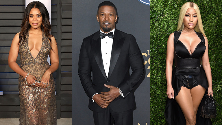 Split Regina Hall, Jamie Foxx, Nicki Minaj