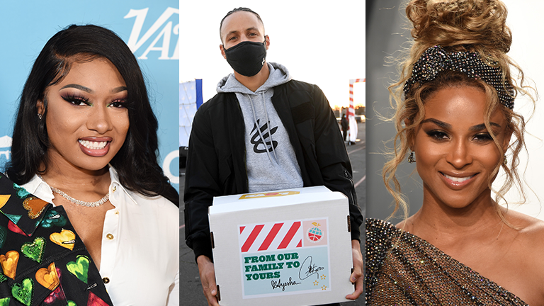 Featured Image Megan Thee Stallion, Steph Curry, Ciara