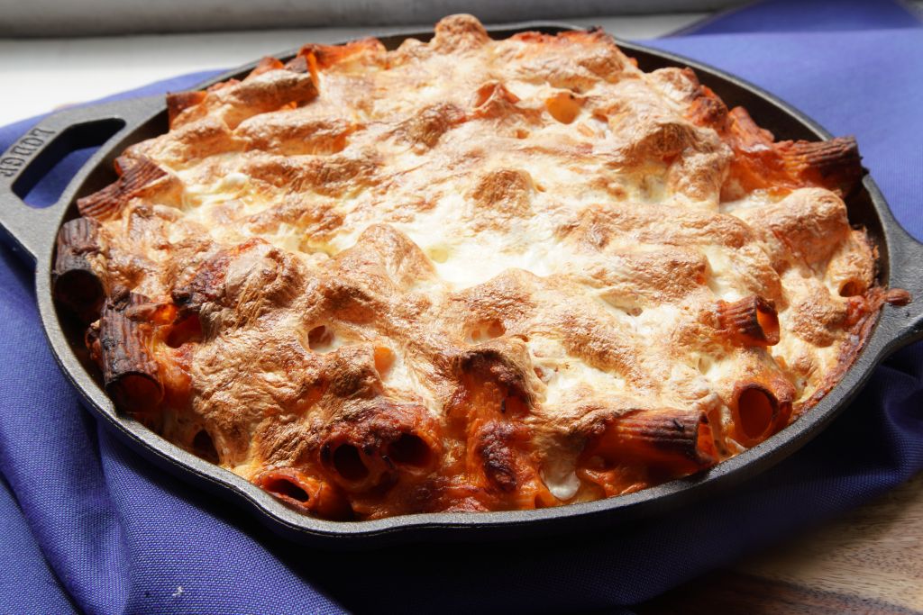 Spicy Piri Piri Rigatoni Covered in Fresh Mozzarella