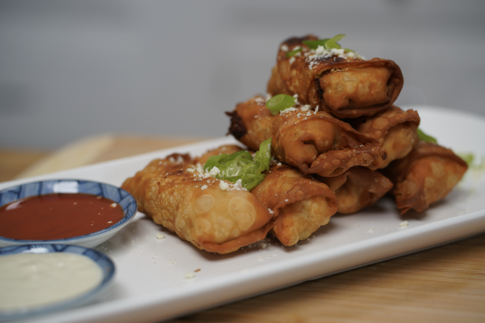 Buffalo Chicken Egg Rolls recipe, Living By Design 334