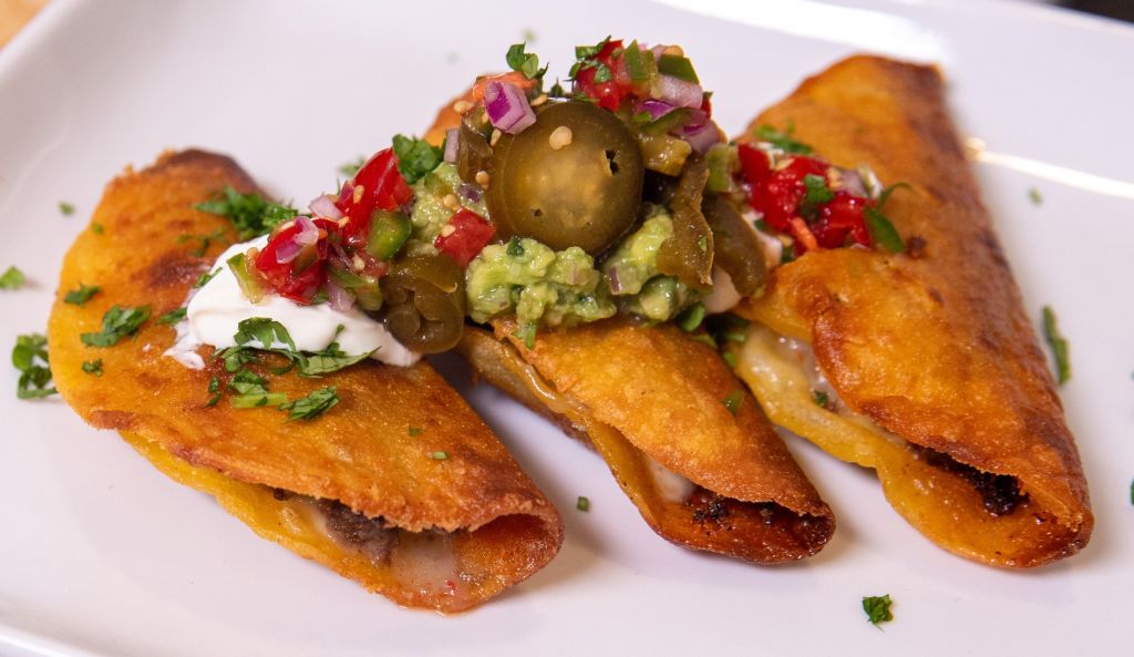 Fried Beef Tacos with Fixings
