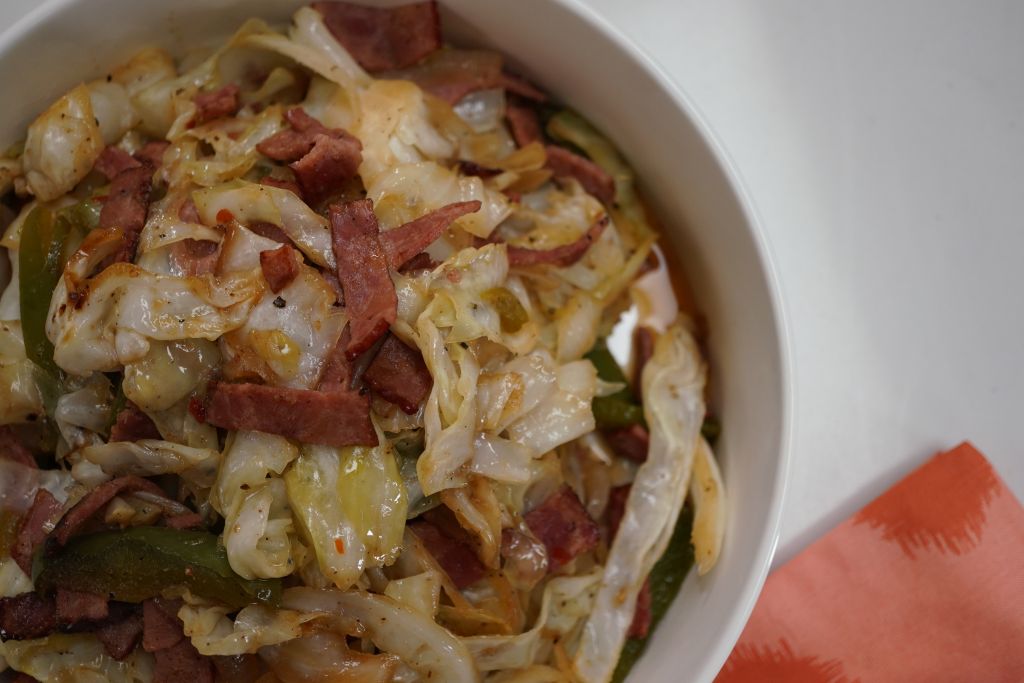 Sauteed Cabbage with Turkey Bacon