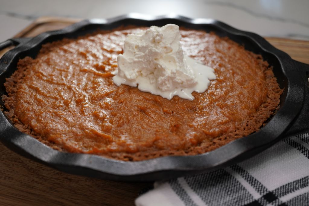 Bourbon Sweet Potato Pie with Graham Cracker Crust
